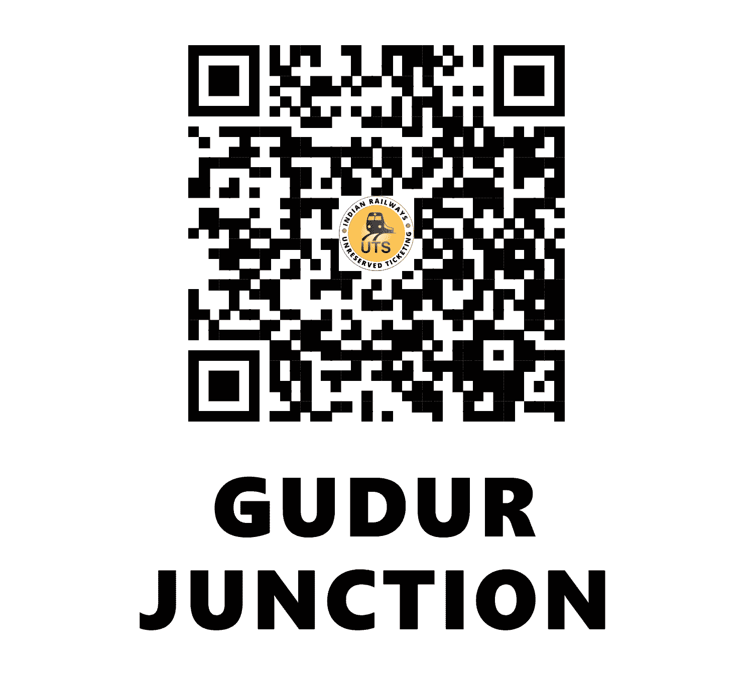 UTS QR Code for Gudur Junction - GDR